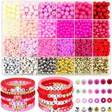 OBL10211332 - 彩珠+字母珠+软陶+隔珠+线（24格）