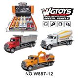 OBL10211657 - 美式合金滑行工程车*12只