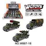 OBL10211663 - 美式合金滑行军事车*12只