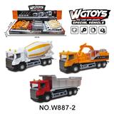 OBL10211664 - 合金回力工程车 （展示盒12只）