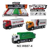 OBL10211666 - 合金回力运输车 （展示盒12只）