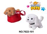OBL10219494 - 电动狗配手提袋（6只/展示盒）白色/棕色2色动物，红色/粉色2色手提袋混装