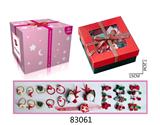 OBL10221409 - 圣诞款开窗礼盒发饰套装23件套女孩饰品套装过家家玩具