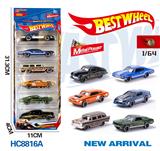 OBL10223952 - 1:64合金车（赛车，老爷车，跑车）6只盒装