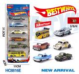 OBL10223956 - 1:64合金车（赛车，老爷车，跑车）6只盒装