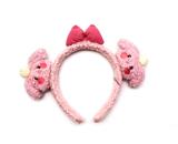 OBL10225711 - 布绒小狗加蝴蝶结发箍