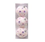 OBL10225796 - 7.5CM圣诞白球加亮片3PCS