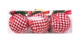 OBL10225797 - 7.5CM圣诞织布球3PCS