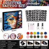 OBL10225836 - 彩色舞台闪粉纹身套装