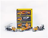 OBL10230908 - 1:28 美式回力声光合金工程车，3只/手提开窗盒
（包3*AG13电池，3种声音效果）