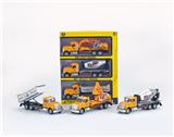 OBL10230916 - 1:28 美式回力合金工程车，3只/手提开窗盒