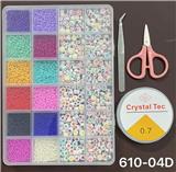 OBL10233597 - 新款24格细珠+字母珠串珠
盒（带剪刀+线盒+夹子）