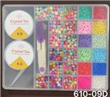 OBL10233630 - 新款2大28格（带大剪刀）字母+小陶片+细珠串珠盒