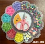 OBL10233700 - 新款阿文13格太阳花串珠盒      （细珠+软片+软陶片+线盒+剪刀）