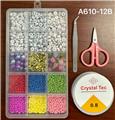 OBL10233702 - 新款阿文15格串珠盒      （带线盒+剪刀+夹子+细珠+表情珠）