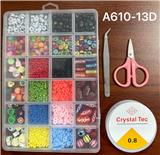 OBL10233708 - 新款阿文24格串珠盒      （细珠+软片+软陶片+线盒+剪刀+夹子）