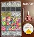 OBL10233709 - 新款阿文28格串珠盒      （表情珠+线盒+剪刀+夹子）