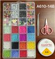 OBL10233710 - 新款阿文28格串珠盒      （带细珠+线盒+剪刀+夹子）
