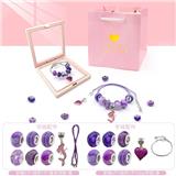 OBL10233989 - 新款盒子紫色手链项链套装