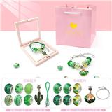 OBL10233990 - 新款盒子绿色手链项链套装