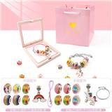 OBL10233995 - 新款盒子彩虹手链项链套装