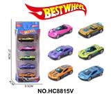 OBL10234295 - 1:64合金车（赛车，跑车）5只盒装