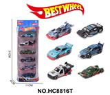 OBL10234310 - 1:64合金车（赛车）6只盒装