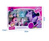 OBL10234649 - 新款礼盒装3只搪胶彩马带手提包吸塑配件