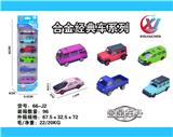 OBL10247838 - 6只条装1:64 合金滑行经典车彩色系列（6款混装）