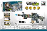 OBL10248617 - 彩灯360度旋转M16电动声光枪（配背带）