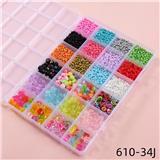 OBL10252327 - 24格串珠收纳盒(带线盒+小剪刀