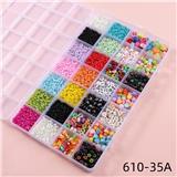 OBL10252328 - 28格串珠收纳盒(带线盒+小剪刀