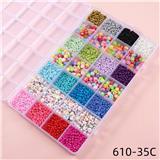 OBL10252330 - 28格串珠收纳盒(带线盒+小剪刀