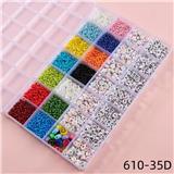 OBL10252331 - 28格串珠收纳盒(带线盒+小剪刀