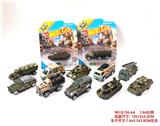 OBL10252736 - 合金车1:64 合金飞机配滑行军事车套装
10款混装