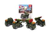 OBL10252758 - Q版合金车1:64合金军事回力车
4款混装