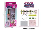 OBL10253159 - 女孩过家家饰品DIY美甲套装（指甲贴片+潘多拉手串+美甲贴+指甲锉）