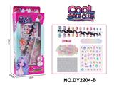 OBL10253161 - 女孩过家家饰品DIY美甲套装（指甲贴片+夜光字母手链+夜光美甲贴+指甲锉）