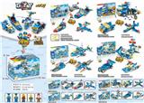 OBL10254170 - 城市警察小颗粒积木带灯光/4款混装（4盒/展示盒）(18个展示盒/箱)