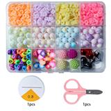 OBL10254838 - 8厘圆珠+软陶+字母珠+彩珠+剪刀线（12格）