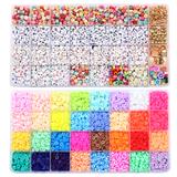 OBL10254845 - 软陶+隔珠+字母珠+吊坠+线剪刀镊子（32格）