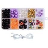 OBL10254860 - 8厘圆珠+彩珠+隔珠+吊坠+线（10格）