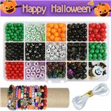 OBL10254875 - 6/8厘圆珠+彩珠+软陶珠+吊坠+线（15格）