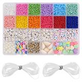 OBL10254878 - 3厘米珠+字母珠+彩珠+珍珠软陶片贝壳+线（24格）