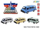 OBL10257851 - 俄罗斯合金车面包轿车
（单款4色混装）