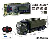 OBL10260826 - 四通遥控合金拖头车(军事运输）