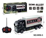 OBL10260831 - 四通遥控合金拖头车(警车）