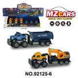 OBL10264450 - 合金越野双惯性工程拖车 （挖掘车+自卸车）