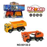 OBL10264460 - 合金回力工程车  （吊车+自卸车）