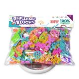 OBL10265378 - 益智DIY百变拼装小颗粒扳手工具积木汽车套装+轮子（中袋装约210～230个配件）（升级款造型+含说明书）